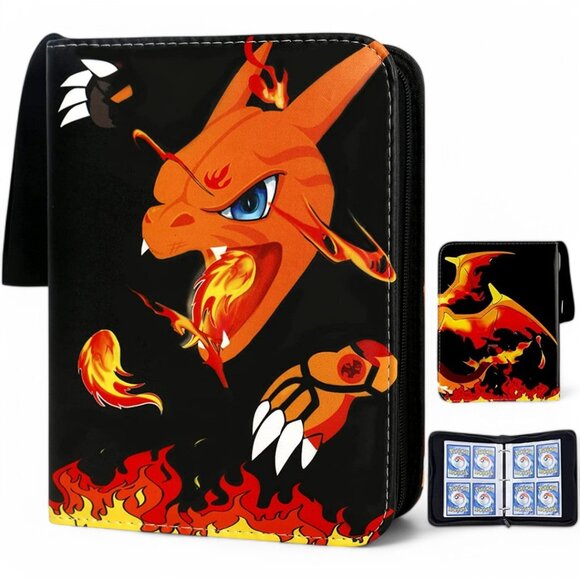 Pokemon 4 Pocket 440 Cards 55 Removable Sleeves TCG Dragon Card Binder Charizard - Picture 1 of 6